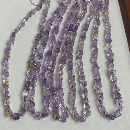 Ametrin Chips Perlen Naturstein Amethyst Edelstein DIY Schmuckherstellung Boho Bastelperlen Heilstein für Armband Kette
