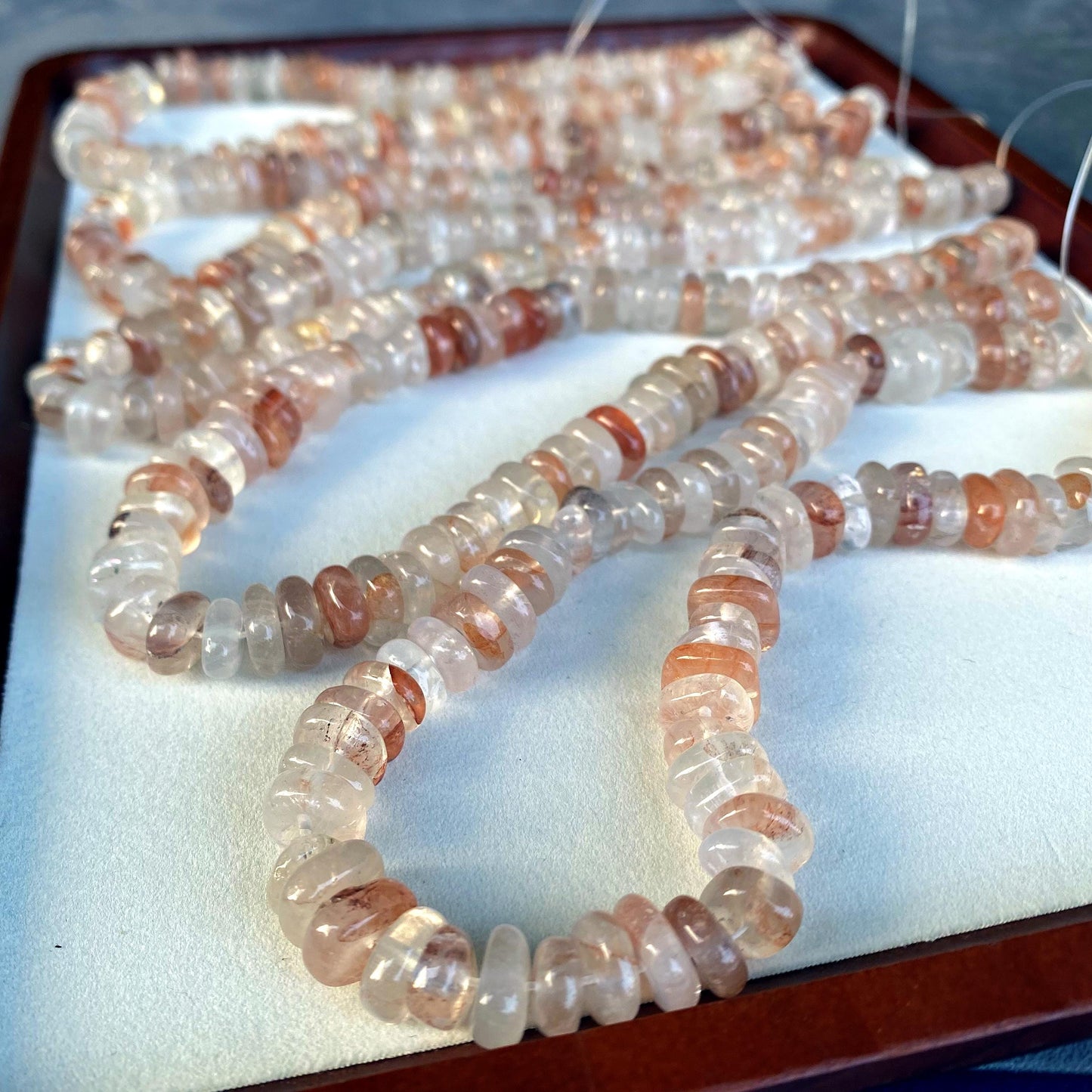 Strawberry Quartz Heishi Perlen · Naturstein Schmuckzubehör · Rosa Kristallperlen für DIY Halsketten Armbänder Ohrringe