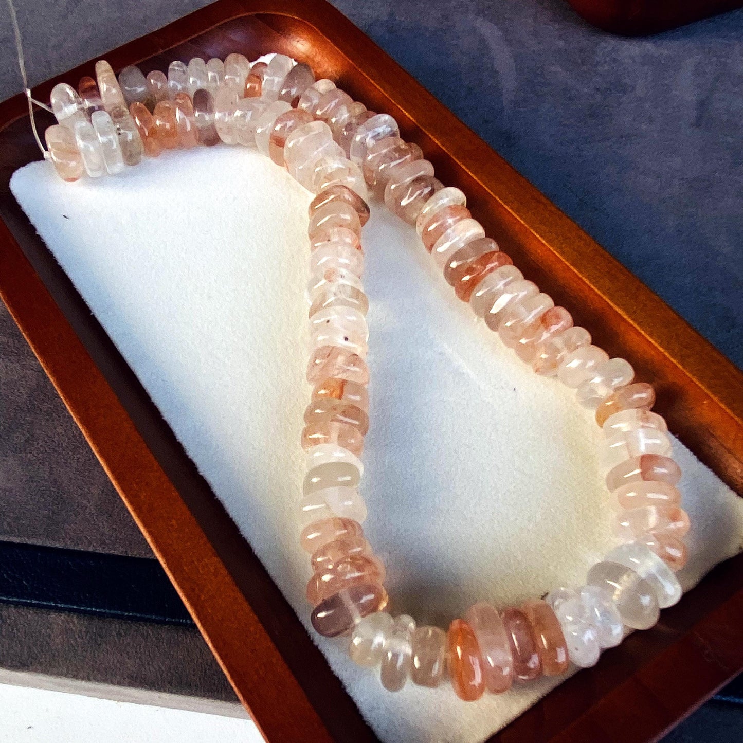 Strawberry Quartz Heishi Perlen · Naturstein Schmuckzubehör · Rosa Kristallperlen für DIY Halsketten Armbänder Ohrringe