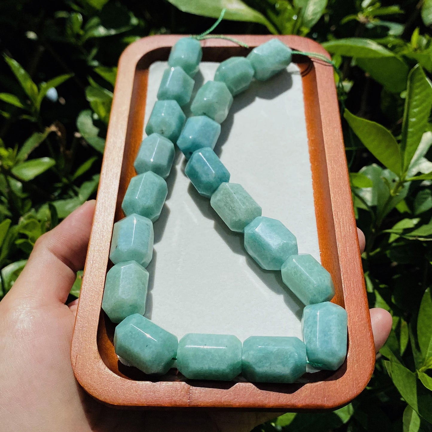 Natürliche Amazonit Nugget Perlen, türkisgrüne Edelstein Strang für Schmuckherstellung, Boho DIY Bastelperlen, Heilstein Armband Kette