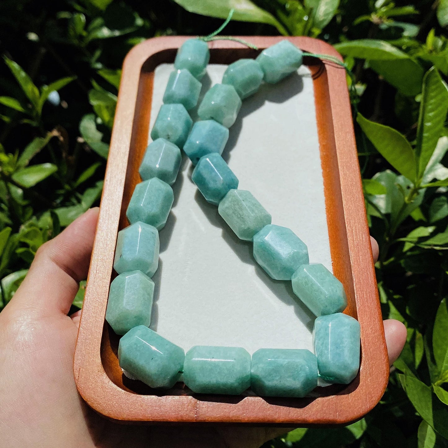 Natürliche Amazonit Nugget Perlen, türkisgrüne Edelstein Strang für Schmuckherstellung, Boho DIY Bastelperlen, Heilstein Armband Kette