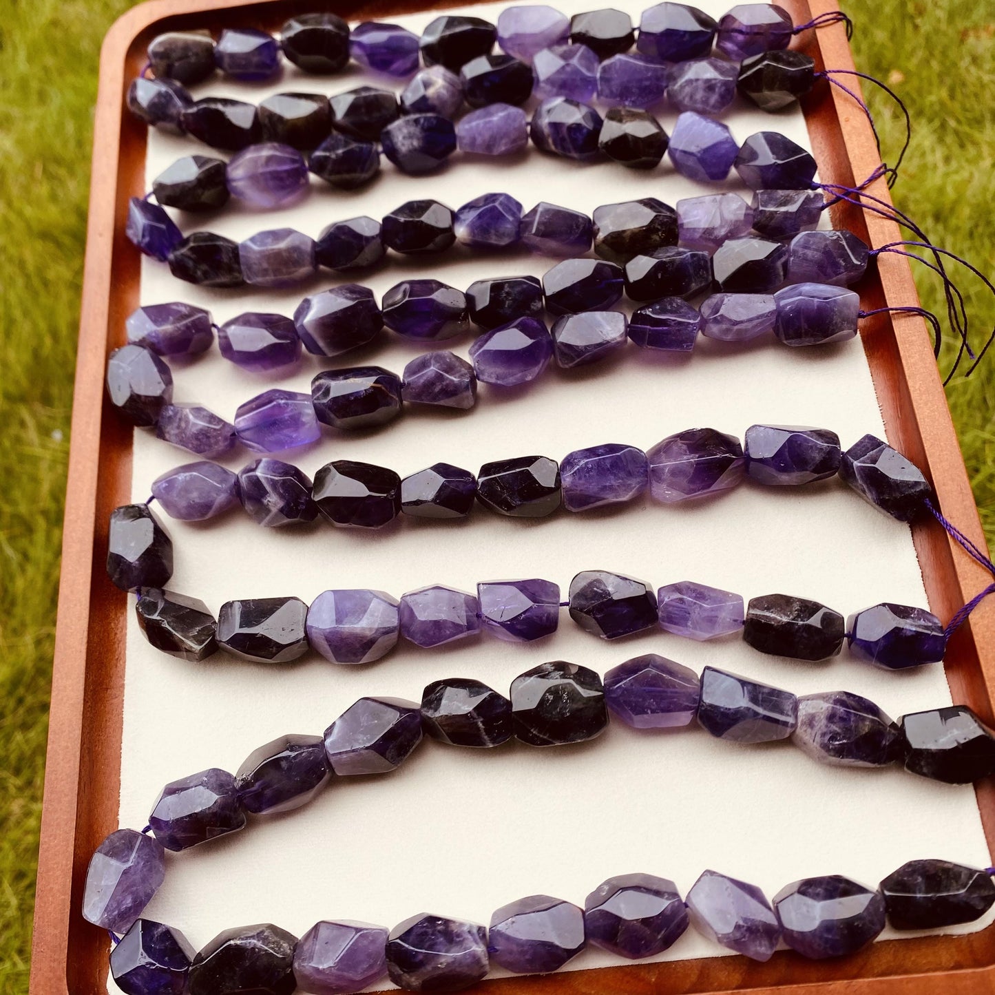 Uruguay Amethyst Nuggets Tiefviolett Große 16–20mm Unregelmäßiger Schliff Edelstein Perlen mit Loch für DIY Schmuck