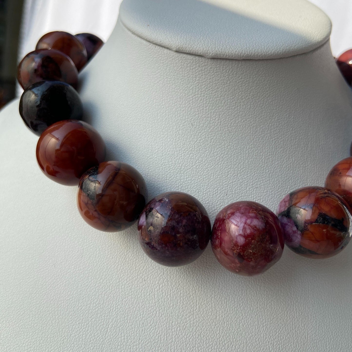 Natürliche Rote Jaspisperlen für Schmuckherstellung, Polierte Rundsteine, Boho Chakra Edelstein Strang für DIY Armbänder und Halsketten