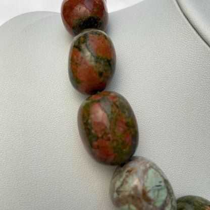 Natürliche indische Achat Edelsteinperlen für DIY Schmuck – Große polierte Nugget Ovalperlen in Erdtönen für Armband & Halskettenherstellung