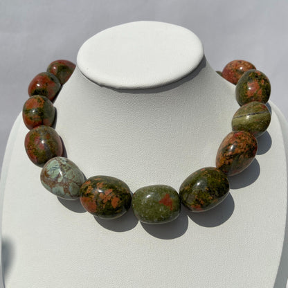 Natürliche indische Achat Edelsteinperlen für DIY Schmuck – Große polierte Nugget Ovalperlen in Erdtönen für Armband & Halskettenherstellung