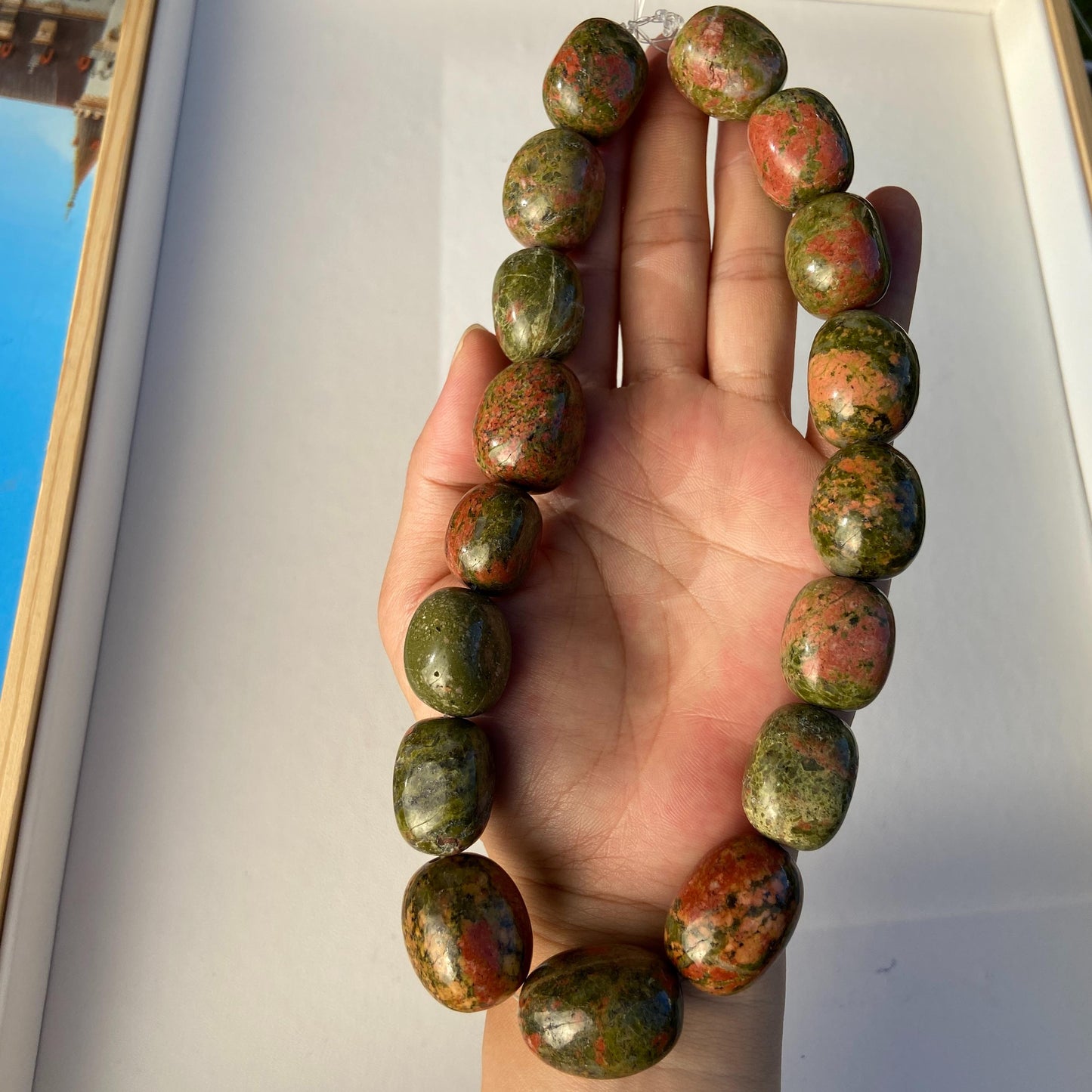 Natürliche indische Achat Edelsteinperlen für DIY Schmuck – Große polierte Nugget Ovalperlen in Erdtönen für Armband & Halskettenherstellung