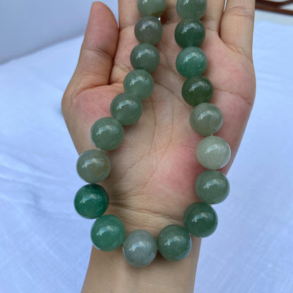 Grüne Aventurin Perlen für DIY Schmuckherstellung – Natürliche Heilsteine in rundem Schliff, poliert, für Armband & Mala Ketten Projekte