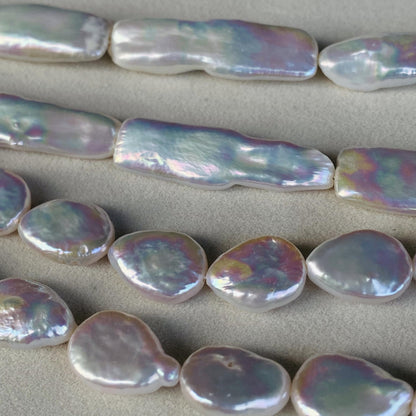 Natürliche Barockperlen Strang · Tropfenform & Rechteckform · 36 cm · 10–16 mm · Ungewöhnliche Perlen für Schmuckherstellung DIY Boho