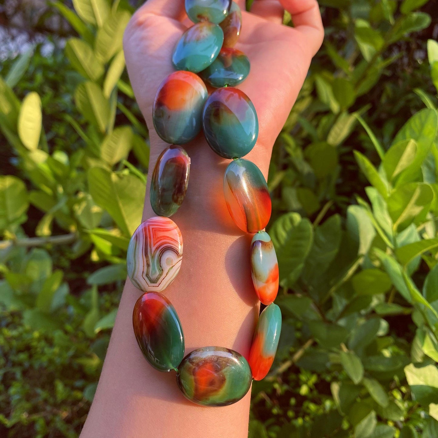 Natürliche Edelstein Perlen Stränge · Unikate für DIY Schmuck · Boho Rohstein, Jade, Achat, Chalcedon · Handpolierte Unregelmäßige Perlen