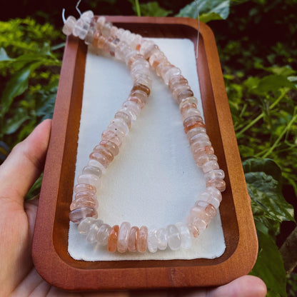 Strawberry Quartz Heishi Perlen · Naturstein Schmuckzubehör · Rosa Kristallperlen für DIY Halsketten Armbänder Ohrringe
