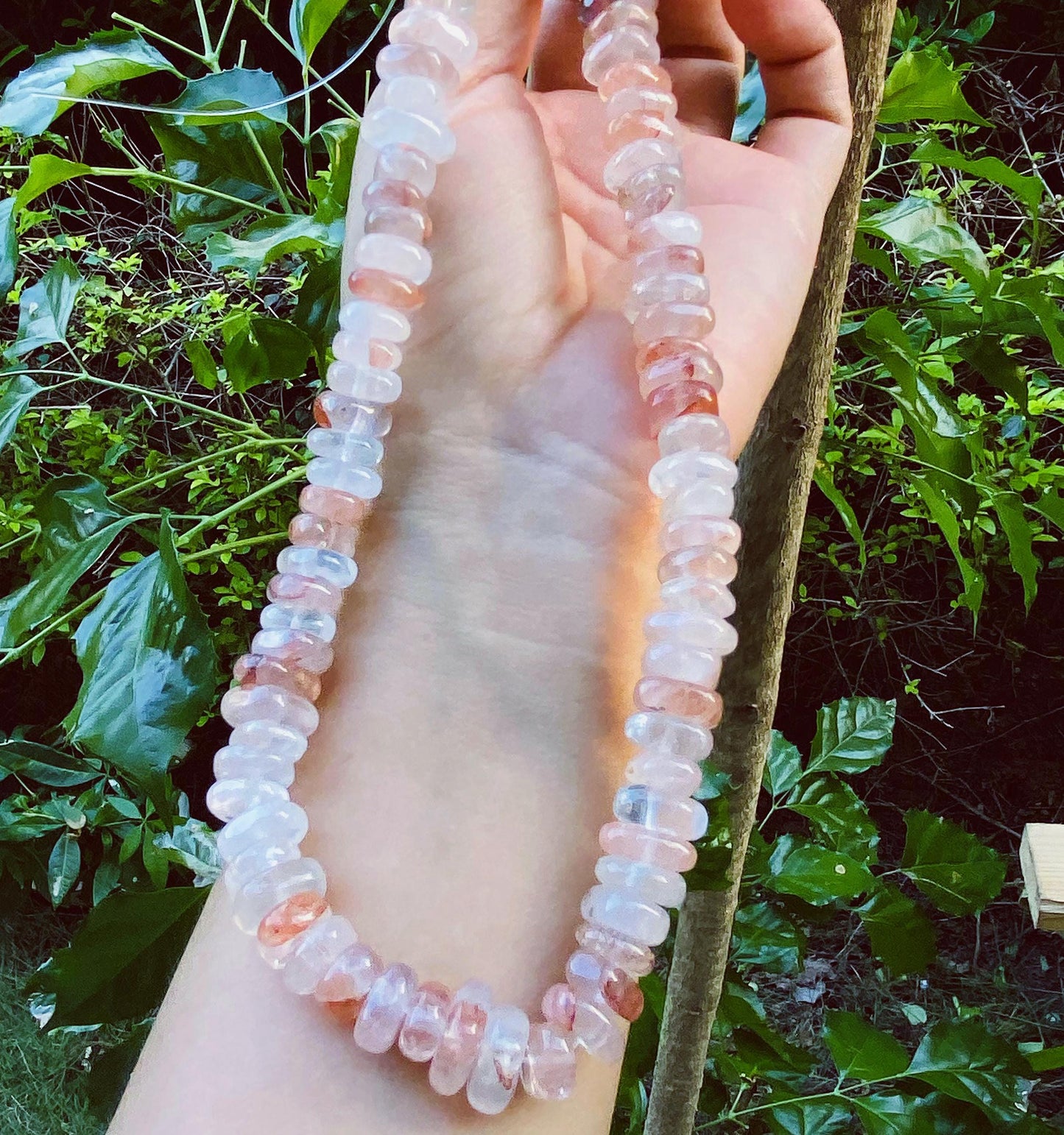 Strawberry Quartz Heishi Perlen · Naturstein Schmuckzubehör · Rosa Kristallperlen für DIY Halsketten Armbänder Ohrringe