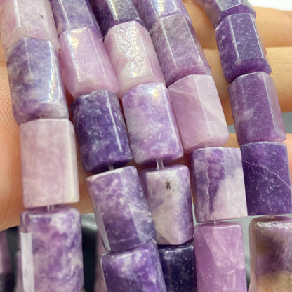 Natürliche brasilianische violette Jadeperlen für Schmuckherstellung Boho DIY Armband Halskette Energie Heilstein Bastelperlen