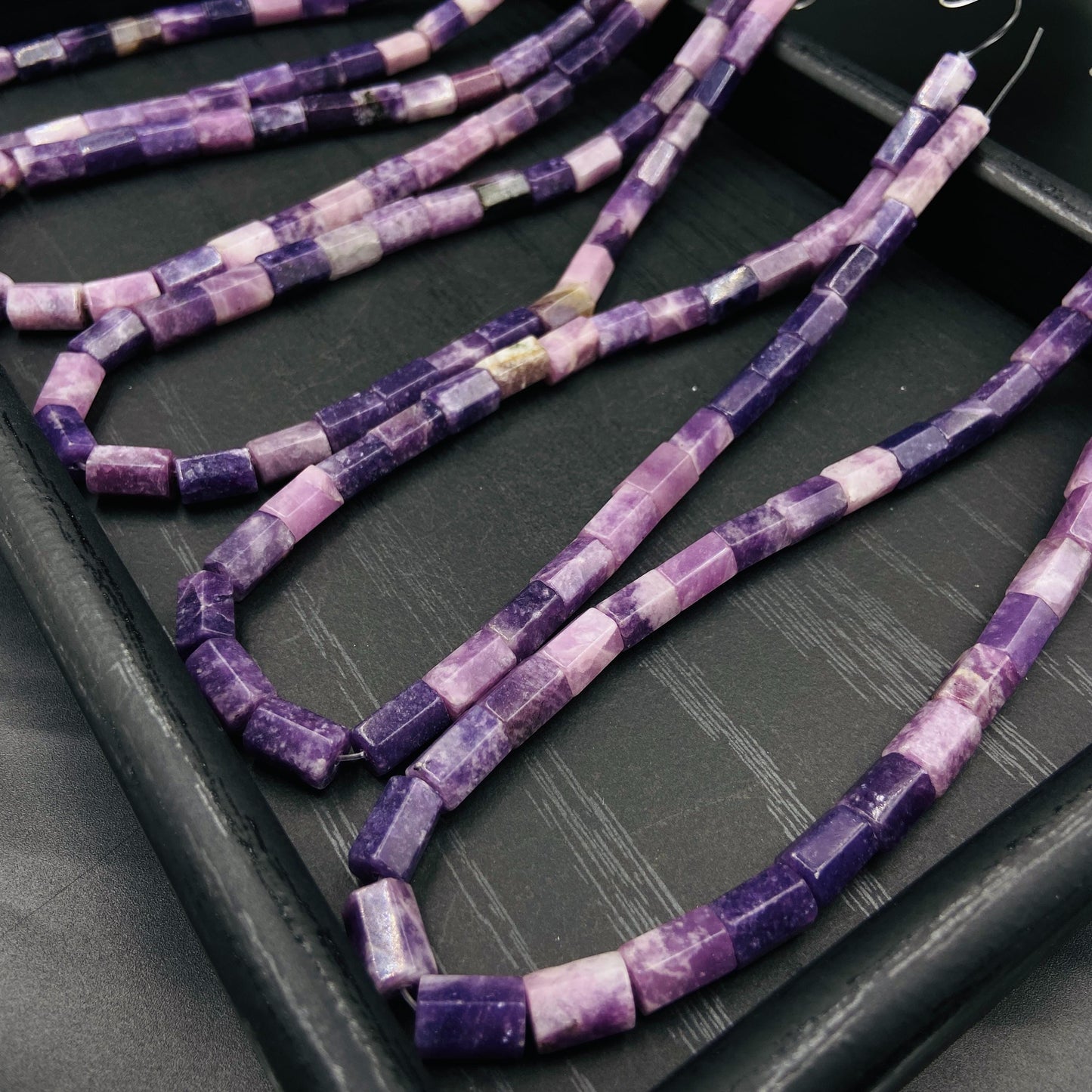 Natürliche brasilianische violette Jadeperlen für Schmuckherstellung Boho DIY Armband Halskette Energie Heilstein Bastelperlen