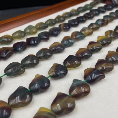 Regenbogenfarbene Naturstein Herzperlen für Boho Schmuck DIY Heilstein Armband Spiritueller Kristall Energieperlen aus Russland