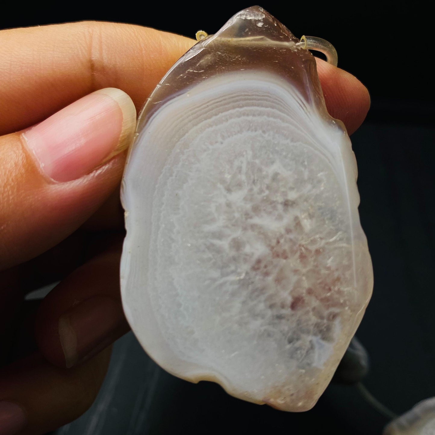 Natürliche Achat Scheiben mit Bohrung für Schmuckherstellung, Boho DIY Edelstein Anhänger, Heilstein Bastelperlen für Kette oder Ohrringe