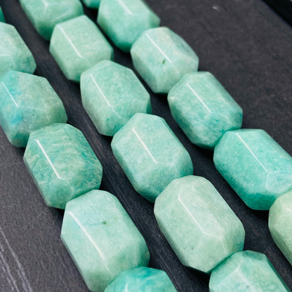Natürliche Amazonit Nugget Perlen, türkisgrüne Edelstein Strang für Schmuckherstellung, Boho DIY Bastelperlen, Heilstein Armband Kette