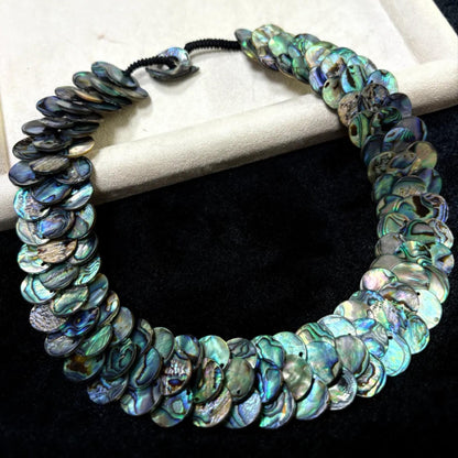 Boho DIY Abalone Muschel Perlen für Schmuckherstellung, natürliche Regenbogenfarben, Bastelperlen Meeresstil, handgemachte Schmuckidee