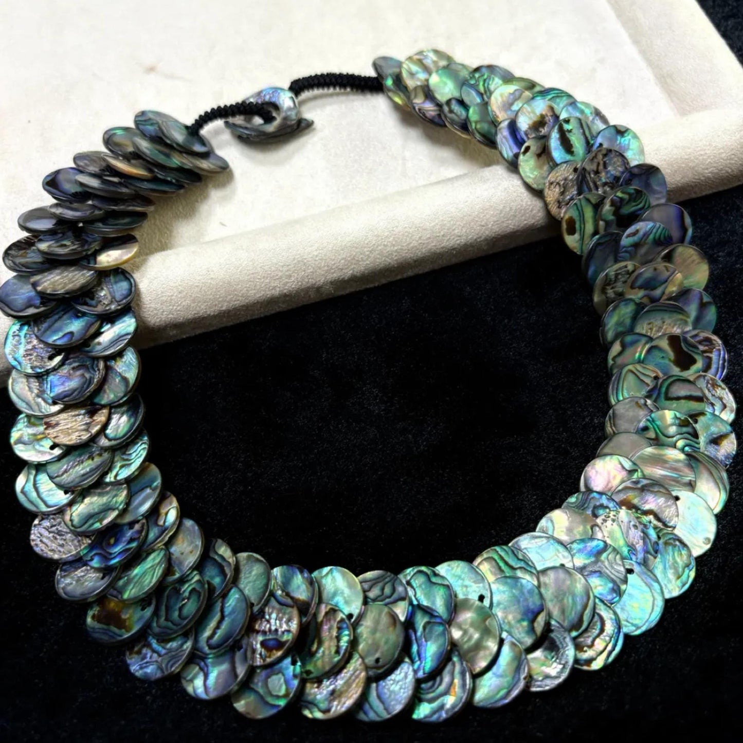 Boho DIY Abalone Muschel Perlen für Schmuckherstellung, natürliche Regenbogenfarben, Bastelperlen Meeresstil, handgemachte Schmuckidee