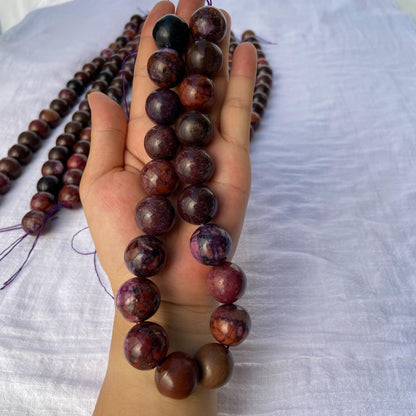 Natürliche Rote Jaspisperlen für Schmuckherstellung, Polierte Rundsteine, Boho Chakra Edelstein Strang für DIY Armbänder und Halsketten