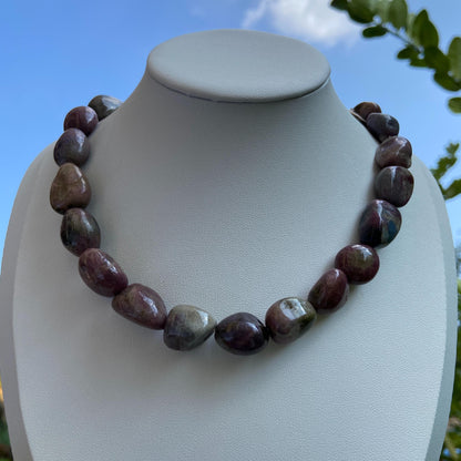 Natürliche Turmalin Nuggets für Schmuckherstellung – Mehrfarbige rohe Edelsteinperlen, Heilsteine, DIY Mala Kette, Freeform Beads 38cm