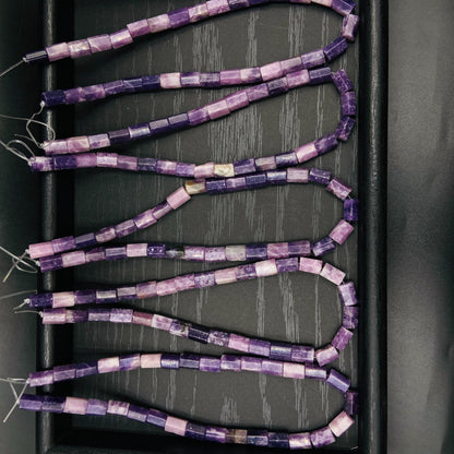 Natürliche brasilianische violette Jadeperlen für Schmuckherstellung Boho DIY Armband Halskette Energie Heilstein Bastelperlen