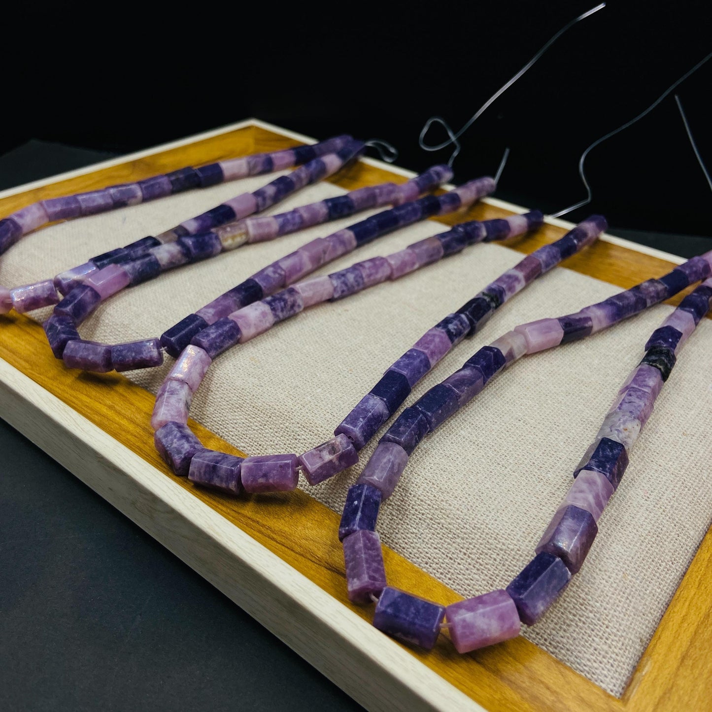 Natürliche brasilianische violette Jadeperlen für Schmuckherstellung Boho DIY Armband Halskette Energie Heilstein Bastelperlen