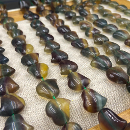 Regenbogenfarbene Naturstein Herzperlen für Boho Schmuck DIY Heilstein Armband Spiritueller Kristall Energieperlen aus Russland