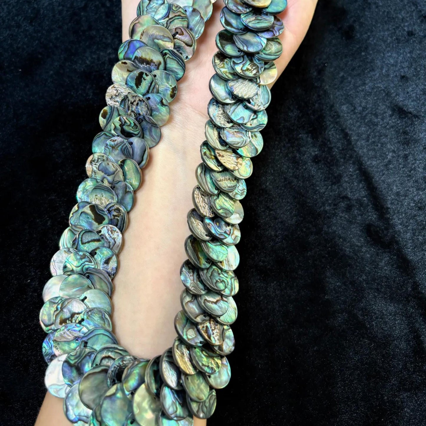 Boho DIY Abalone Muschel Perlen für Schmuckherstellung, natürliche Regenbogenfarben, Bastelperlen Meeresstil, handgemachte Schmuckidee