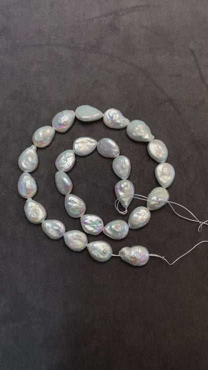 Natural Freshwater Drop Pearls Loose Beads｜25 pcs · 39 cm · 32.7 g｜DIY Bracelet & Necklace Jewelry Making Supplies｜Elegant Pearl Material