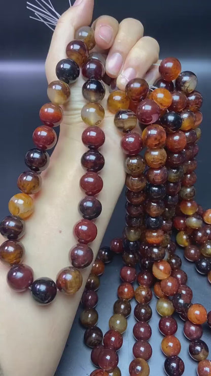 Natural Honey Brown Agate 16 mm Round Beads • 38 cm Strand | DIY Bracelet & Necklace Supplies | Root Chakra Meditation  Healing Stones