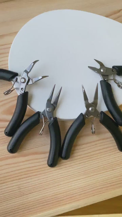 4er Schmuckzangen Set Edelstahl für DIY Schmuck Draht Biegen Wire Wrapping Perlen Armband Ohrringe Reparatur Bastelset Geschenk Bastler