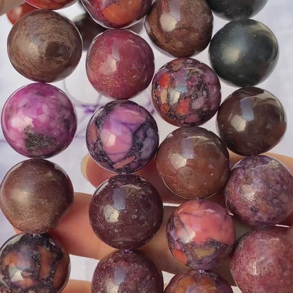 Natürliche Rote Jaspisperlen für Schmuckherstellung, Polierte Rundsteine, Boho Chakra Edelstein Strang für DIY Armbänder und Halsketten