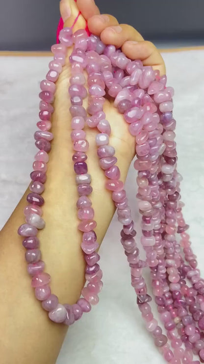 Natural Rose Quartz Chip Beads 9–10mm · 38cm Strand Pre-Drilled | DIY Jewelry Making · Healing Crystal Energy · Home Décor & Gift Idea