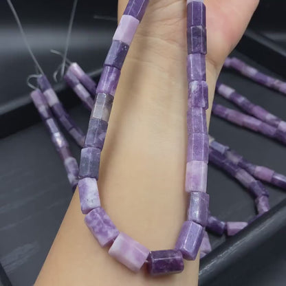 Natürliche brasilianische violette Jadeperlen für Schmuckherstellung Boho DIY Armband Halskette Energie Heilstein Bastelperlen