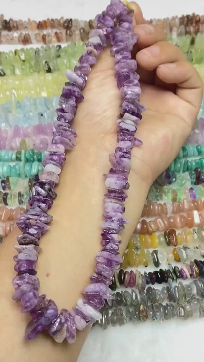 Natural Mixed Gemstone Chip Beads · 38cm Strand | Irregular Crystal Chips for DIY Bracelet & Necklace | Chakra Meditation Energy Beads | Boho Gift Idea